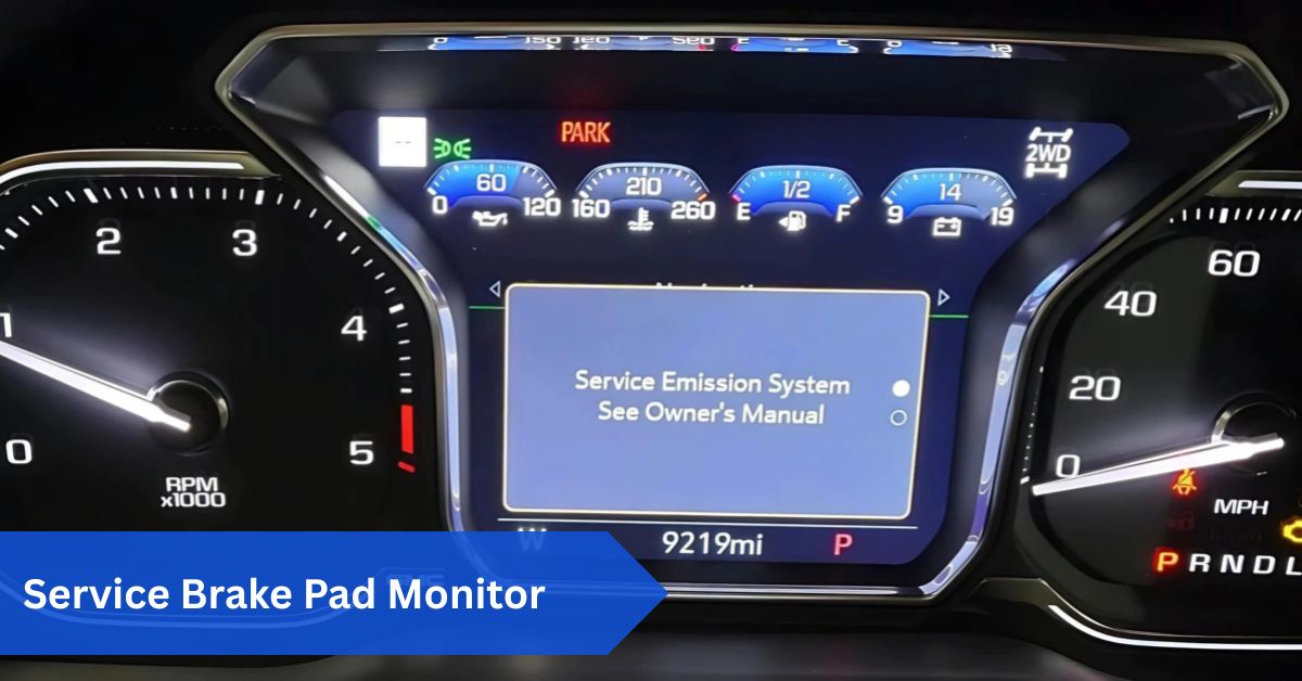 Service Brake Pad Monitor